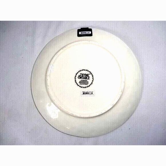 Thyme & Table Medallion Dinner Plate Black White Dinnerware Stoneware 10.5-inch - Picture 3 of 3